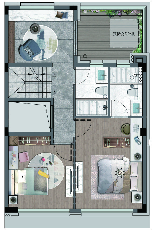 公海赌赌船官网jc710·辉逸云庭排屋户型地上二层